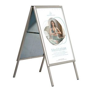 update displays Kundenstopper silber DIN A0 2 Fächer 88,4 x 91,0 x 123,2 cm, 1 St.