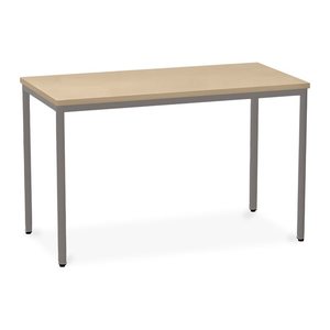 Besprechungstisch in verschiedenen Größen – G: Weißaluminium (1200 x 600 x 750 mm, Platte Ahorn)