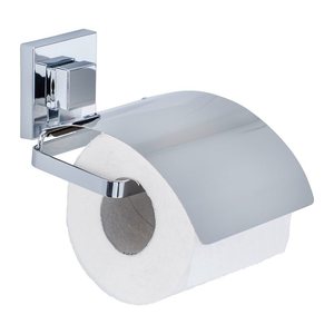 WENKO Toilettenpapierhalter Cover Quadro silber, 1 St.