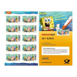 Deutsche Post 0,95 € Briefmarken "SpongeBob" selbstklebend, 10 St.