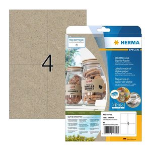 HERMA Etiketten braun 105,0 x 148,0 mm, 20 Blatt