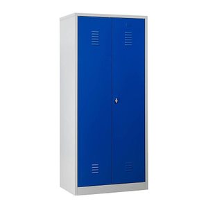 Gürkan Spind lichtgrau, enzianblau 103932, 1 Schließfach 80,0 x 50,0 x 180,0 cm