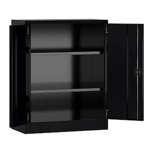 ClassiX Stahlschrank X-530319 tiefschwarz 2 Fachböden 80,0 x 38,0 x 100,0 cm, aufgebaut, 1 St.
