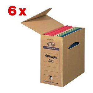 ELBA Archivboxen tric system braun 16,0 x 34,0 x 32,0 cm, 6 St.