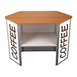 update displays Messetheke gerade, buche 122,5 x 55,0 x 93,0 cm