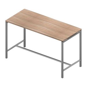 Quadrifoglio Stehtisch Creo ulme rechteckig, 4-Fuß-Gestell alu, 180,0 x 80,0 x 107,0 cm