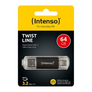 Intenso USB-Stick Twist Line anthrazit 64 GB, 1 St.