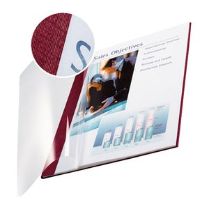 LEITZ Buchbindemappen rot Softcover für 36 - 70 Blatt DIN A4, 10 St.