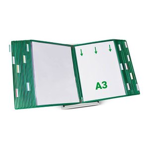 tarifold Sichttafelsystem 433305 DIN A3 grün mit 30 St. Sichttafeln, 1 St.