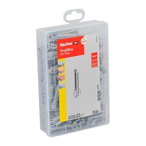 fischer Profibox - SX Plus 567896 Universaldübel-Sortiment, 132-teilig