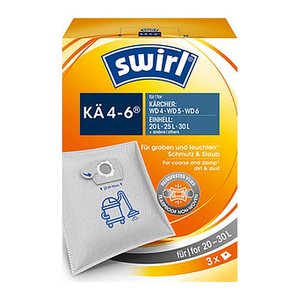 swirl® Reißfestes Vlies - für groben und feuchten Schmutz KÄ 4-6 Staubsaugerbeutel, 3 St.