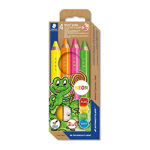 STAEDTLER 3 in1 Noris junior Buntstifte mehrfarbig, 4 St.