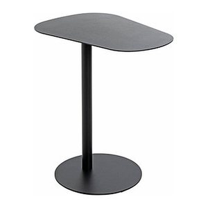 HAKU Möbel Beistelltisch oval Metall schwarz 53,0 x 38,0 x 60,0 cm, 1 St.