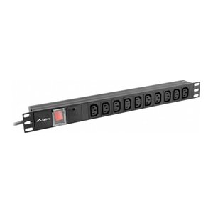 LANBERG 19" PDU-Steckdosenleiste 1U 10xIEC C13 C14 2,0m 10A