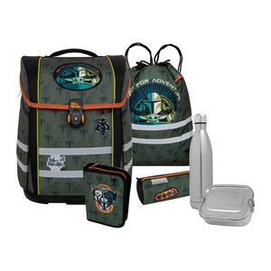 Mc®Neill Schulranzen-Set PERFECTO STAR WARS MANDALORIAN Kunstfaser olivgrün