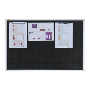 FRANKEN Pinnwand X-tra!Line 90,0 x 60,0 cm Textil schwarz