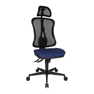 Topstar Bürostuhl Head Point SY, HE200 G26X Stoff blau, Gestell schwarz