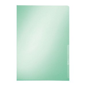 LEITZ Sichthüllen Premium 4100 DIN A4 grün glatt 0,15 mm, 100 St.