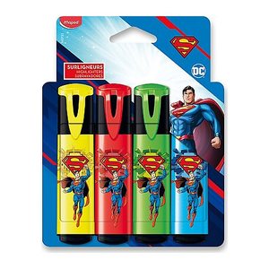 maped SUPERMAN Textmarker farbsortiert, 4 St.