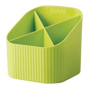 HAN Stiftehalter Re-X-LOOP lemon Polypropylen 4 Fächer 11,1 x 12,1 x 10,6 cm