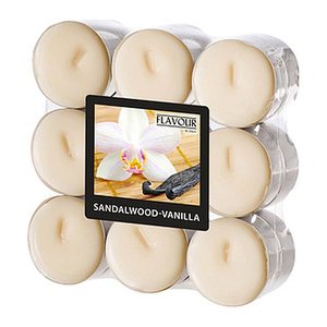FLAVOUR by GALA Teelichter elfenbein Sandelwood-Vanilla, 18 St.