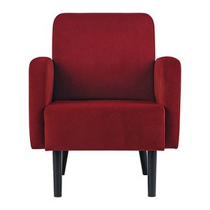 meet powered by PAPERFLOW Sessel LISBOA rot schwarz Stoff 71,0 x 81,5 x 83,0 cm, 1 St.