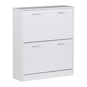 WOHNLING Schuhschrank, WL1.347 weiß 2 Fachböden 75,0 x 24,0 x 87,0 cm