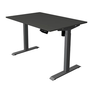 Kerkmann Move 1 elektrisch höhenverstellbarer Schreibtisch anthrazit rechteckig, T-Fuß-Gestell grau 120,0 x 80,0 cm