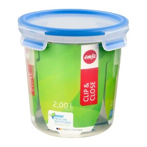 emsa Frischhaltedose CLIP & CLOSE 16,3 cm hoch transparent 2,0 l, 1 St.