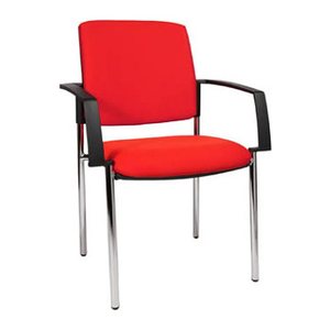 Topstar Besucherstühle BtoB 10 BB190A G21 rot Stoff, 2 St.