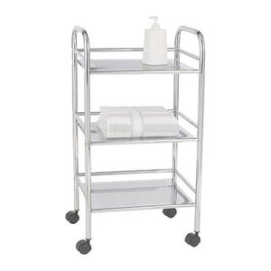 WENKO Etagenwagen Exclusiv silber 41,0 x 32,0 x 75,0 cm
