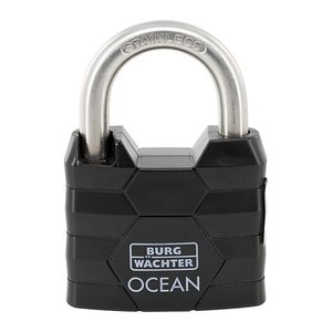 BURG WÄCHTER Vorhängeschloss OCEAN 490 Ni 60 schwarz, 1 St.