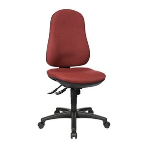 Topstar Bürostuhl Support SY, 8550 G27 Stoff rot, Gestell schwarz