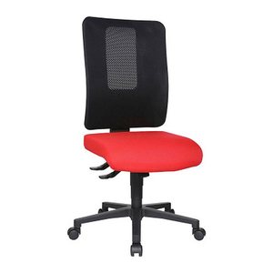 Topstar Bürostuhl Open X (N), OX1000 G210 Stoff rot, Gestell schwarz