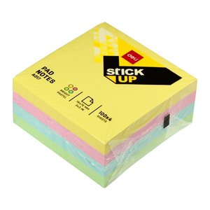 DELI Haftnotizen 7,6x7,6 cm Stick up, EA01703 400 St. farbig