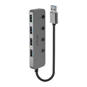 LINDY USB 3.0 Aktiv-Hub 4 Port