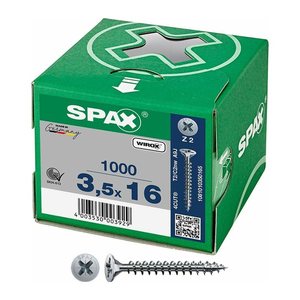 SPAX® Universalschrauben Z2 Senkkopf WIROX 1081010350165 3,5 mm x 16 mm, 1.000 St.