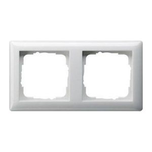 GIRA  2-fach Steckdosenrahmen Standard 55 weiß 15,2 x 8,1 cm, 1 St.