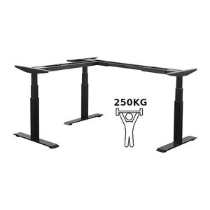 LMG elektrisch höhenverstellbares Schreibtischgestell weiß ohne Tischplatte, T-Fuß-Gestell weiß 130,0 - 160,0 x 53,0/70,0 cm