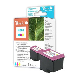 Peach Patrone HP Nr.301 (CH562EE) color no ink level chip remanufactured