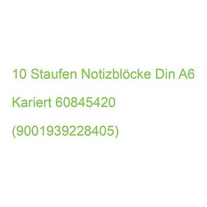 Ursus® Notizblöcke DIN A6 kariert, 10 Blöcke