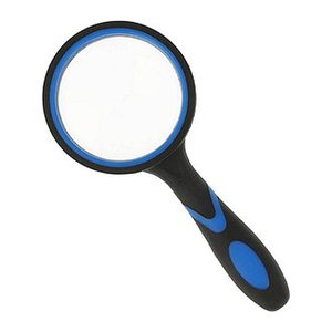 WESTCOTT Lupe schwarz/blau 4-fach, Ø 65 mm