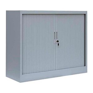 LÜLLMANN Schiebetürenschrank, 555130 lichtgrau 2 Fachböden 120,0 x 45,7 x 105,0 cm
