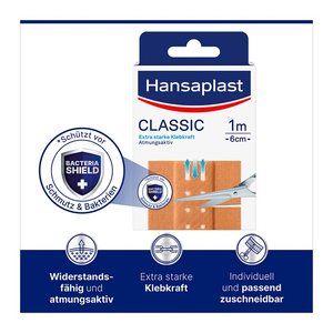 Hansaplast Pflaster CLASSIC 4809183005 beige 6,0 x 10,0 cm, 10 St.