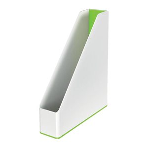 LEITZ Stehsammler WOW Duo Colour 53621054 perlweiß/grün Kunststoff, DIN A4, 1 St.
