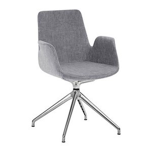 Mayer Besuchersessel myHELIOS grau Aluminium poliert Stoff 58,0 x 55,0 x 88,0 cm, 1 St.