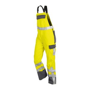 KÜBLER® unisex Warnschutz-Latzhose PSA SAFETY X7 warngelb, anthrazit Größe 110
