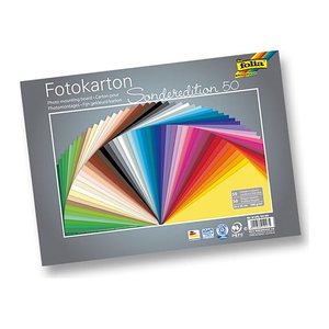folia Fotokarton Sonderedition 50 farbsortiert 300 g/qm 50 Blatt
