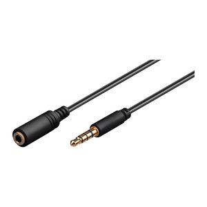 goobay 3,5 mm Klinkenkabel 1,0 m schwarz, 1 St.
