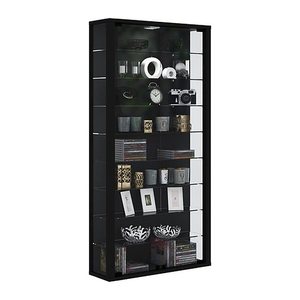 VCM my home Vitrosa Maxi Vitrine schwarz 8 Fachböden
